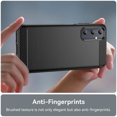 SKALO Samsung A05s 4G Armor Carbon Iskunkestävä TPU suojakuori - Musta