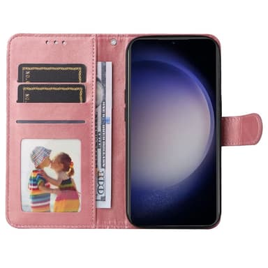 SKALO Samsung S23 FE PU-nahkainen Lompakkokotelo - Pinkki