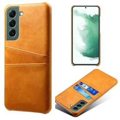 SKALO Samsung S24 PU-nahkainen Suojakuori Lompakolla - Vaaleanruskea