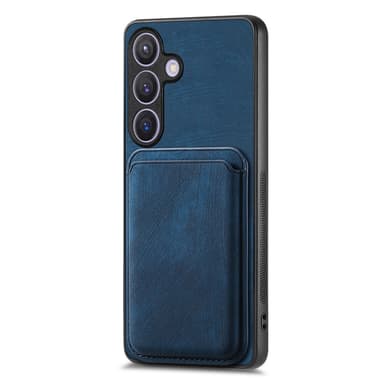 SKALO Samsung S24 PU-nahkakuori, jossa on irrotettava magneettinen lompakko - Sininen