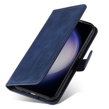 SKALO Samsung S23 FE PU-nahkainen Lompakkokotelo - Sininen