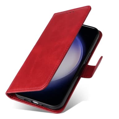 SKALO Samsung S24+ PU-nahkainen Lompakkokotelo - Punainen