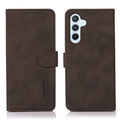 SKALO Samsung S24 KHAZNEH Lompakkokotelo PU-nahasta - Ruskea