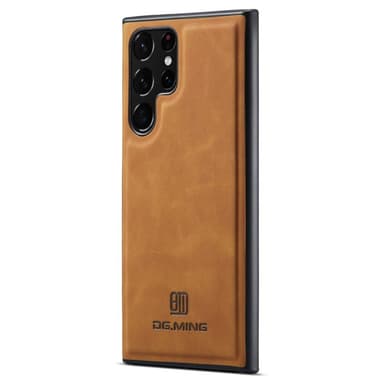 DG.MING Samsung S24 Ultra Premium PU-nahka Hybridi Suojakuori - Ruskea