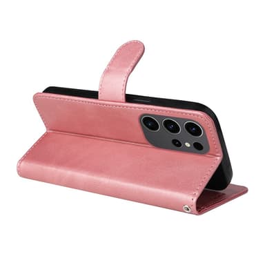 SKALO Samsung S24 Ultra PU-nahkainen Lompakkokotelo - Pinkki