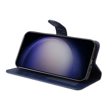 SKALO Samsung S24 PU-nahkainen Lompakkokotelo - Sininen