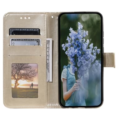 SKALO Samsung S23 FE Mandala lompakkokotelo - Kulta