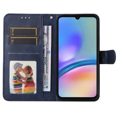 SKALO Samsung A05s 4G PU-nahkainen Lompakkokotelo - Sininen