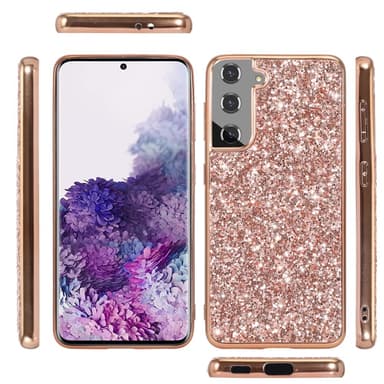 SKALO Samsung S24 Glitteriä TPU Suojakuori - Ruusukulta