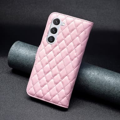 SKALO Samsung S24 BINFEN COLOR Tikattu Lompakko - Pinkki