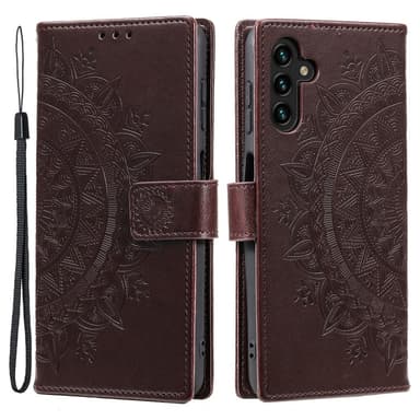 SKALO Samsung A05s 4G Mandala lompakkokotelo - Ruskea