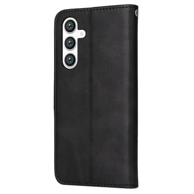 SKALO Samsung S23 FE PU-nahkainen Lompakkokotelo - Musta