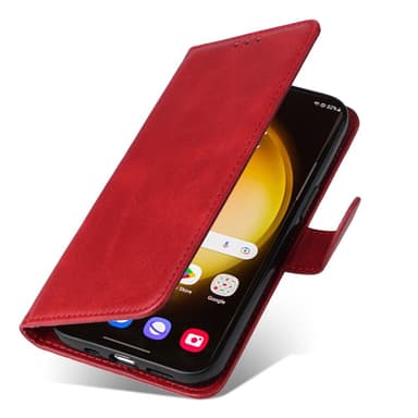 SKALO Samsung S24 Ultra PU-nahkainen Lompakkokotelo - Punainen
