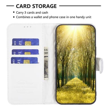 SKALO Samsung A05s 4G BINFEN COLOR Tikattu Lompakko - Valkoinen