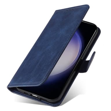 SKALO Samsung S24 PU-nahkainen Lompakkokotelo - Sininen