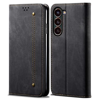 SKALO Samsung S24+ Jeans Lompakkokotelo - Musta