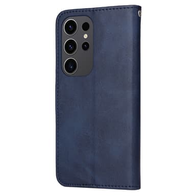 SKALO Samsung S24 Ultra PU-nahkainen Lompakkokotelo - Sininen