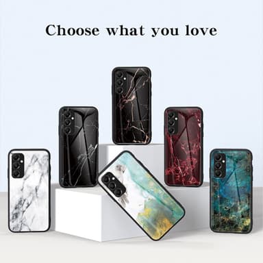 SKALO Samsung A05s 4G Marmori karkaistu lasi TPU-suojakuori - #2