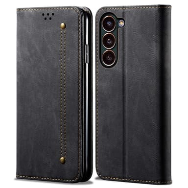 SKALO Samsung S24 Jeans Lompakkokotelo - Musta