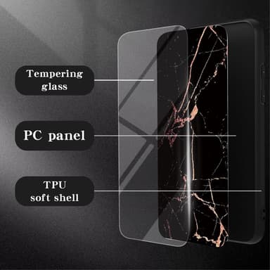 SKALO Samsung S24 Marmori karkaistu lasi TPU-suojakuori - #3