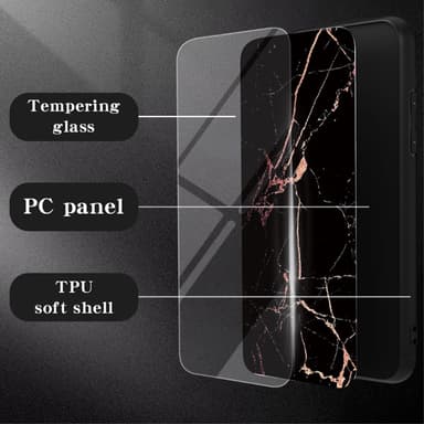 SKALO Samsung A05s 4G Marmori karkaistu lasi TPU-suojakuori - #2