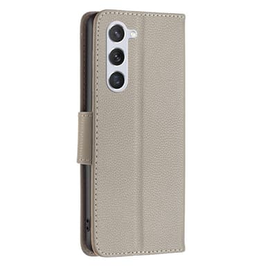 SKALO Samsung S24 Litchi Lompakkokotelo - Harmaa