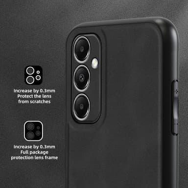 SKALO Samsung A05s 4G ANNYOJO PU Nahka Suojakuori - Musta