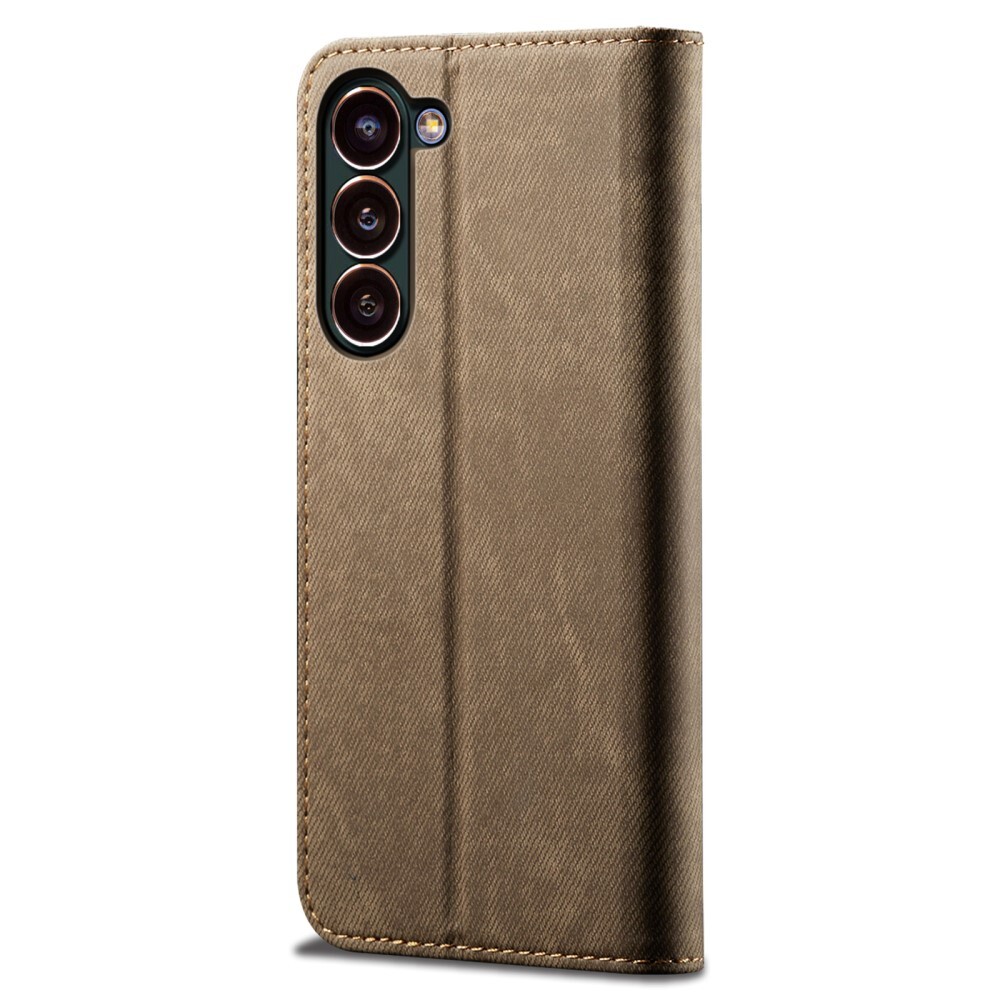 SKALO Samsung S24 Jeans Lompakkokotelo - Khaki