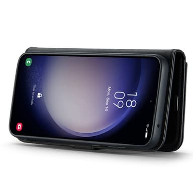 DG MING Samsung S23 FE 2-in-1 magneetti lompakkokotelo - Musta