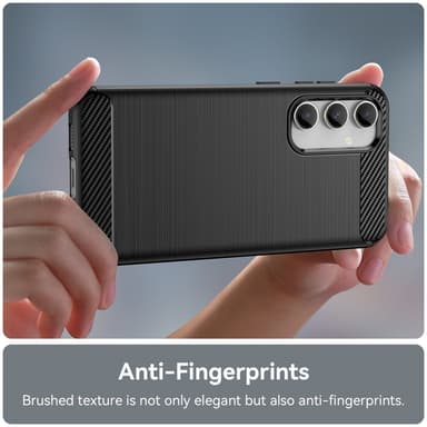 SKALO Samsung S23 FE Armor Carbon Iskunkestävä TPU suojakuori - Musta