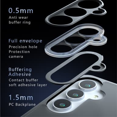 SKALO Samsung S24 Skin-touch hybridikuori - Musta