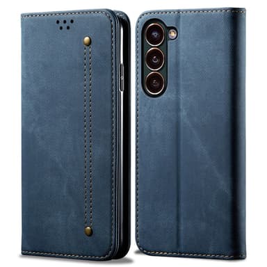 SKALO Samsung S24 Jeans Lompakkokotelo - Sininen
