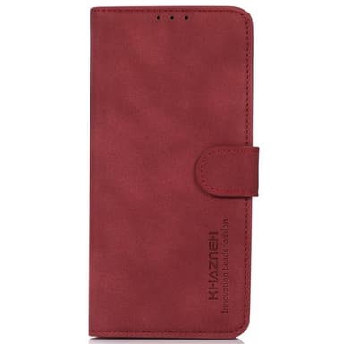 SKALO Samsung S24 KHAZNEH Lompakkokotelo PU-nahasta - Punainen