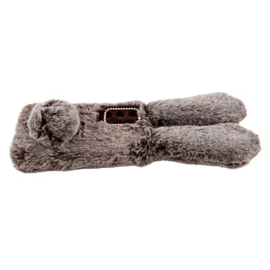 SKALO Samsung S24 3D Soft Furry Bunny Ears Suojakuori - Valkoinen