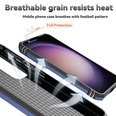 SKALO Samsung S24 Armor hybridi metallirengas kameran liukusäädin - Sininen