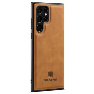 DG.MING Samsung S24 Ultra Premium PU-nahka Hybridi Suojakuori - Ruskea
