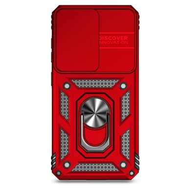 SKALO Samsung S24 Armor hybridi metallirengas kameran liukusäädin - Punainen