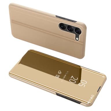 SKALO Samsung S24 Clear View Mirror Lompakko - Kulta