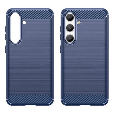 SKALO Samsung S24 Armor Carbon Iskunkestävä TPU suojakuori - Sininen