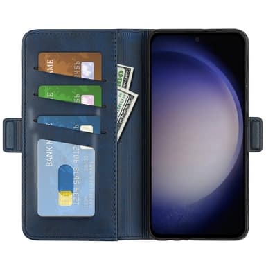 SKALO Samsung S24 Premium Wallet Lompakkokotelo - Sininen