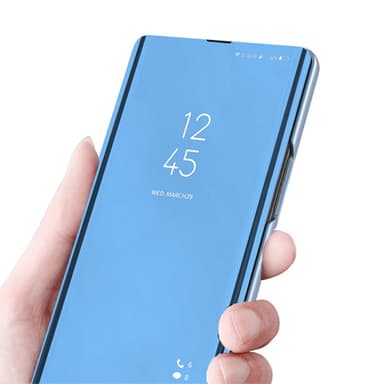 SKALO Samsung S24 Ultra Clear View Mirror Lompakko - Kulta
