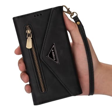 SKALO Samsung S24 Evelope Clutch 8-Lokeroa - Musta
