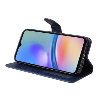 SKALO Samsung A05s 4G PU-nahkainen Lompakkokotelo - Sininen
