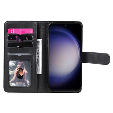 SKALO Samsung S23 FE 10-lokeroa Lompakkokotelo - Musta
