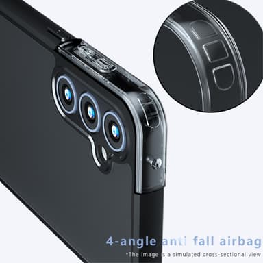 SKALO Samsung S24 Skin-touch hybridikuori - Musta