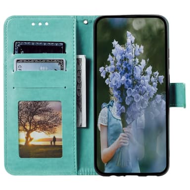 SKALO Samsung A05s 4G Mandala lompakkokotelo - Turkoosi