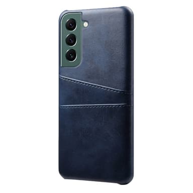 SKALO Samsung S24 PU-nahkainen Suojakuori Lompakolla - Sininen