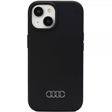 Audi iPhone 15 Kuori Silikoni Musta