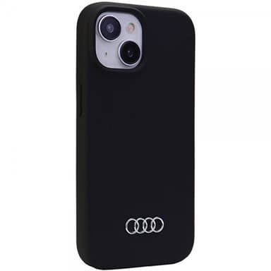 Audi iPhone 15 Kuori Silikoni Musta