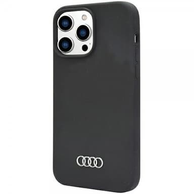 Audi iPhone 14 Pro Max Kuori Silikoni Musta